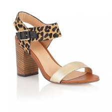 leopard block heel