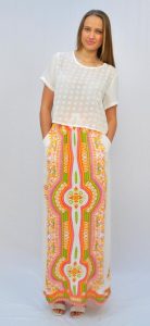 Print maxi skirt