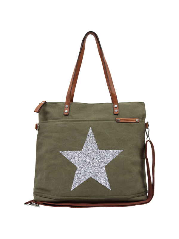 Star Tote - the latest look with a sparkly star motif in a medium sized ...