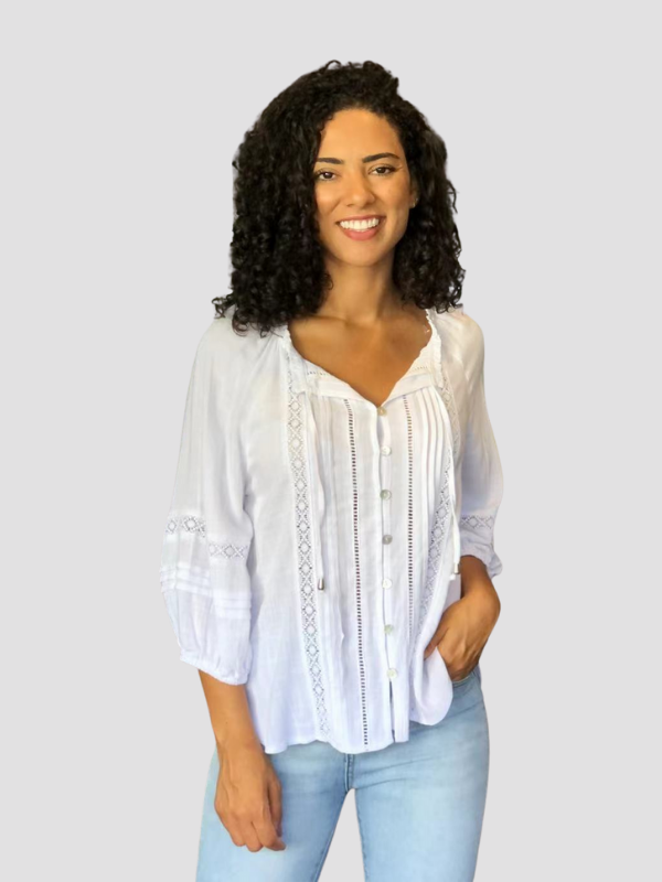 White peasant top front