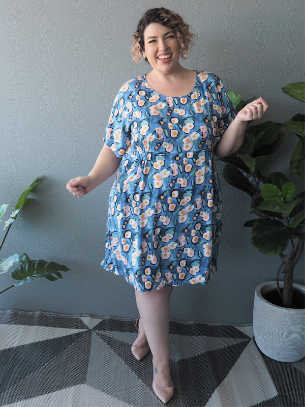 Spring Floral Dress Front View