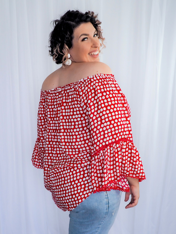 Dotti Top Red Back