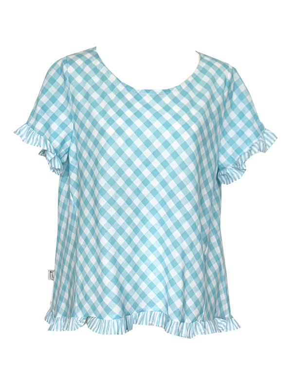 Gingham Top - Blue