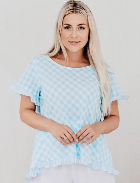Gingham top Blue