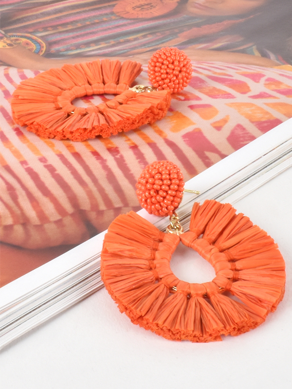 Pop of colour earrings orange