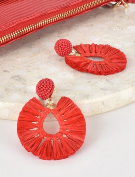 Pop of colour earrings-red