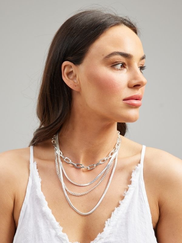 Layer Necklace Silver 1