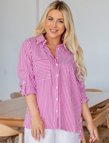 Candy Stripe Shirt Front