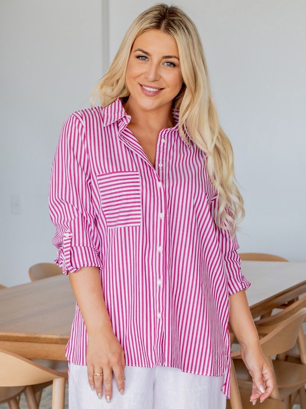 Candy Stripe Shirt Front
