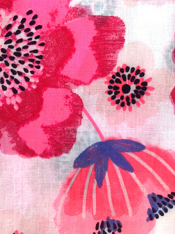 Floral Bloom Print Closeup