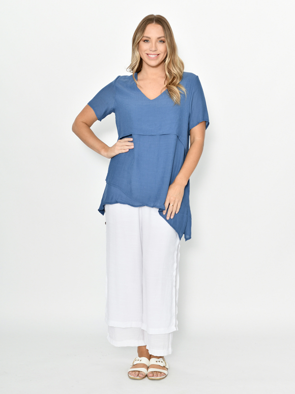 Layered Top Blue Front