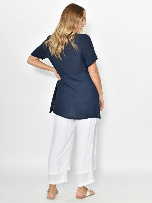 Layered Top Navy Back