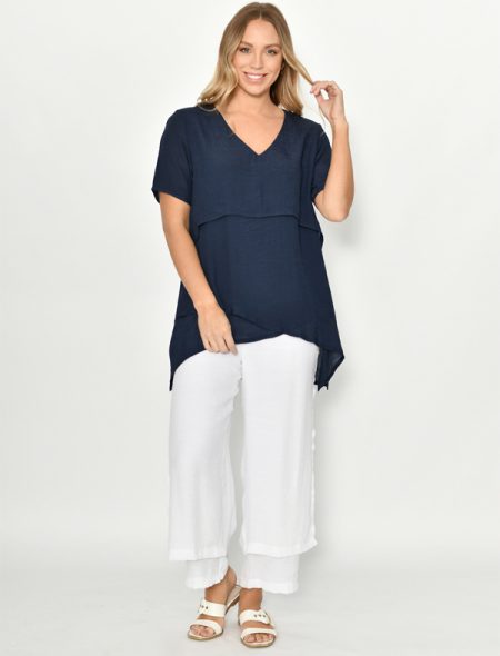 Layered Top Navy Front