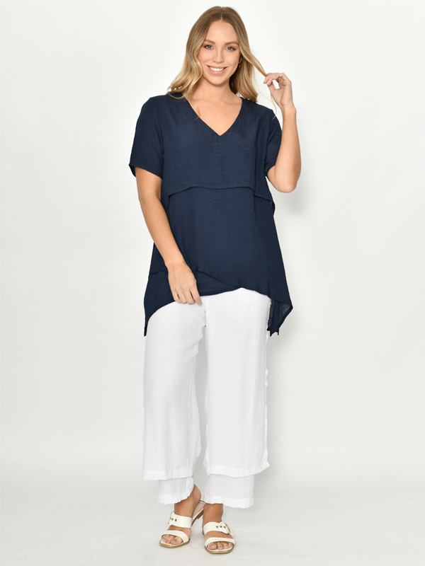 Layered Top Navy Front