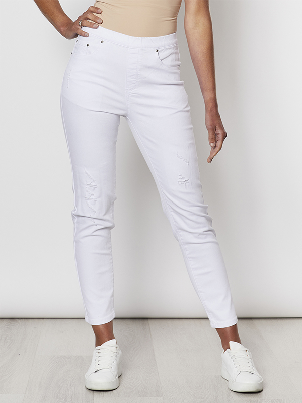 Distressed Jeans - white Front