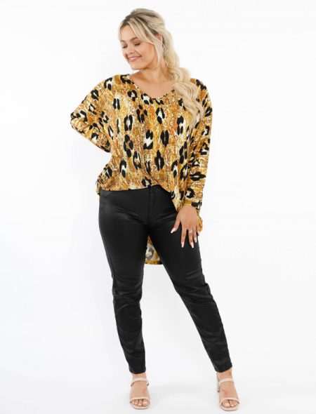 Hi-Lo Leopard Top with Noir Jeans