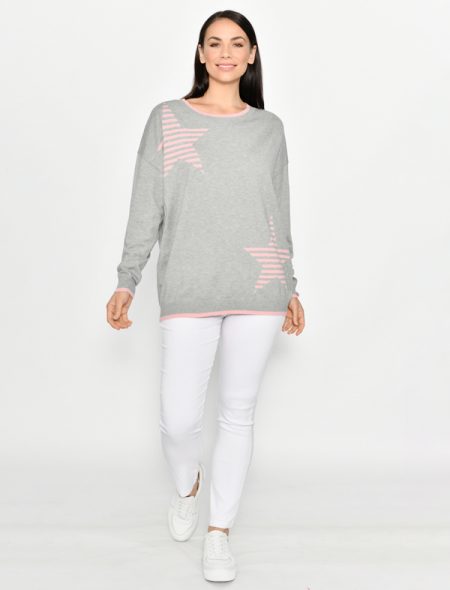 Star Knit Top Grey Front
