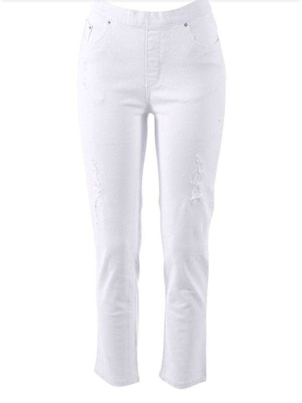 Distressed Jeans White Front